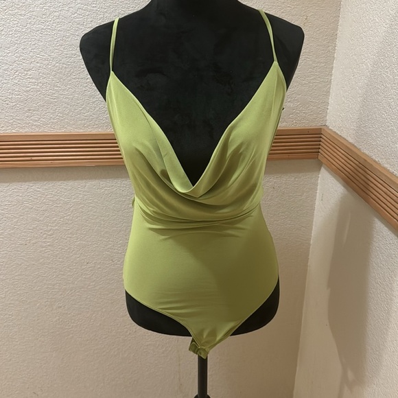 Meraki Lime Green Women's bodysuit Size L - Picture 3 of 7